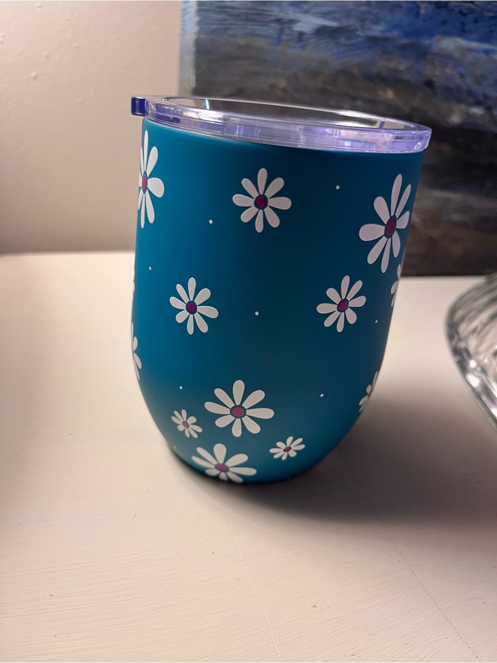 Daisy Stainless Steel Stemless Tumbler - Teal
